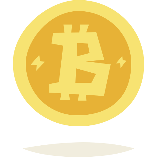 bitcoin Cartoon Flat icoon