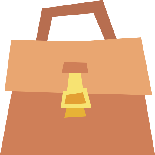 Briefcase Cartoon Flat icon