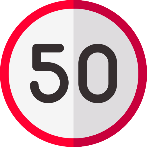 Speed limit Basic Rounded Flat icon