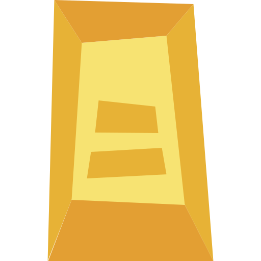 lingotto d'oro Cartoon Flat icona