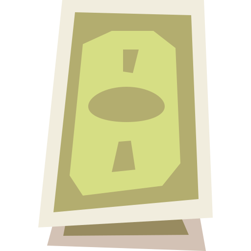 Dollar bills Cartoon Flat icon