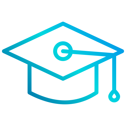 chapéu de graduação xnimrodx Lineal Gradient Ícone