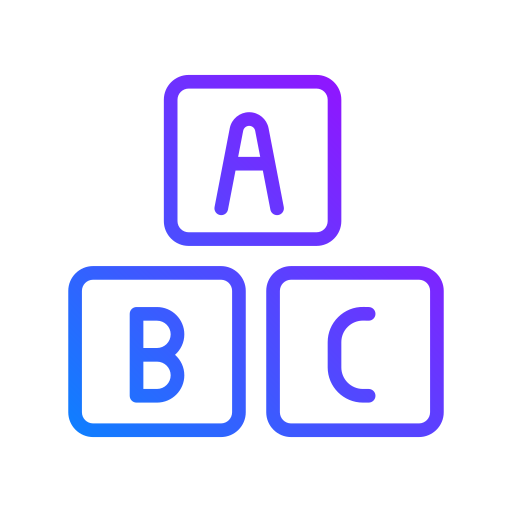 abc 블록 Generic Gradient icon