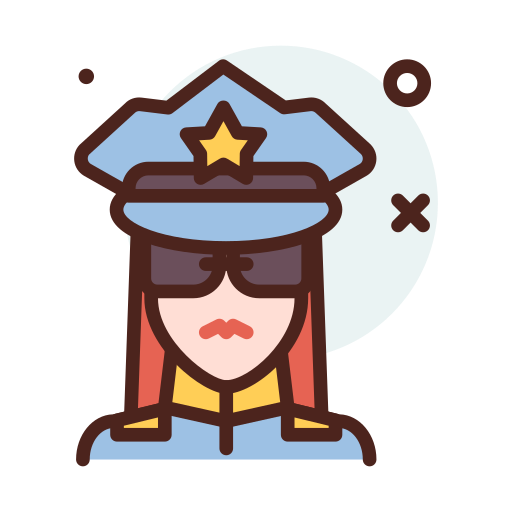 mujer policía Darius Dan Lineal Color icono