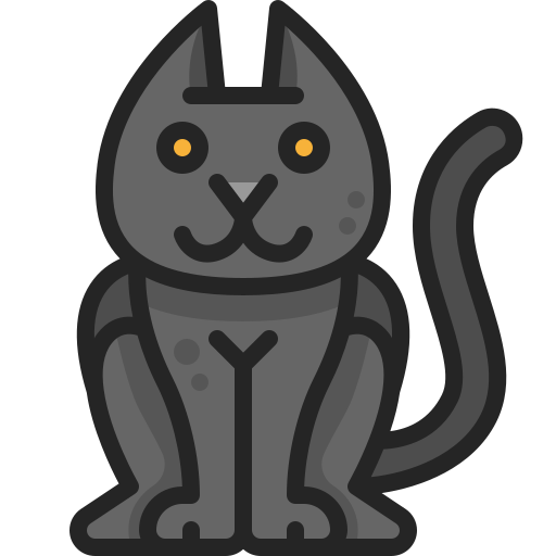 黒猫 Generic Outline Color icon