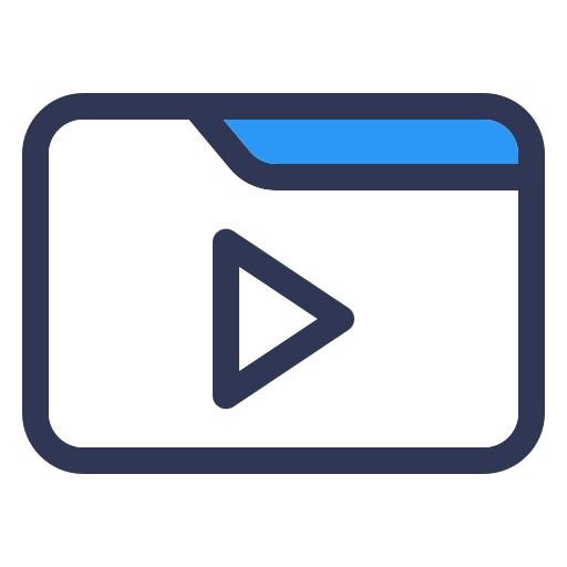folder wideo Generic Blue ikona
