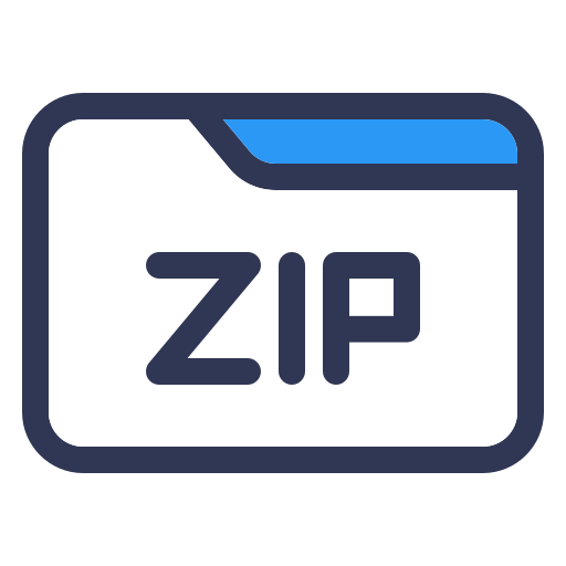 documento zip Generic Blue Ícone