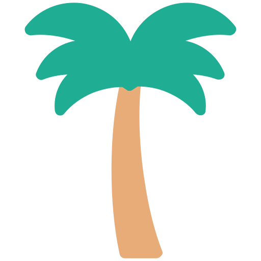 drzewo palmowe Creative Stall Premium Flat ikona