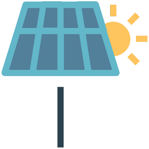 energia słoneczna Creative Stall Premium Flat ikona
