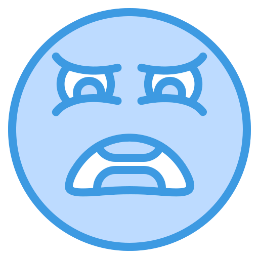faccia arrabbiata Generic Blue icona
