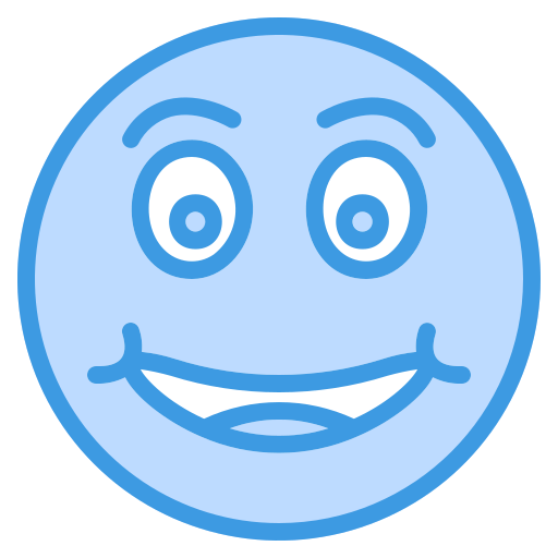 uśmiech emotikon Generic Blue ikona