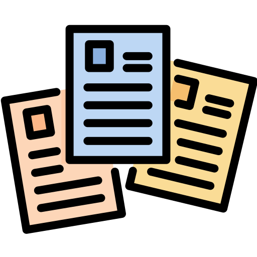 이력서 Kosonicon Lineal color icon