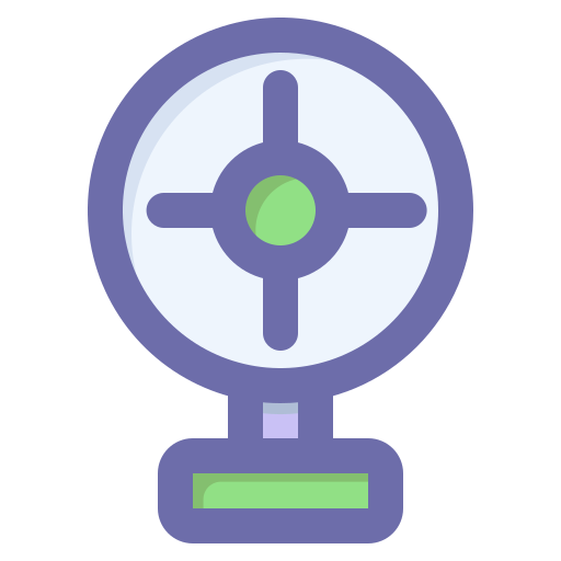 Table fan Generic Outline Color icon