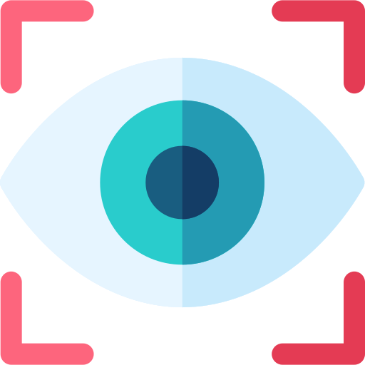 Распознавание глаз Basic Rounded Flat иконка