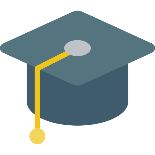Graduation cap Basic Miscellany Flat icon