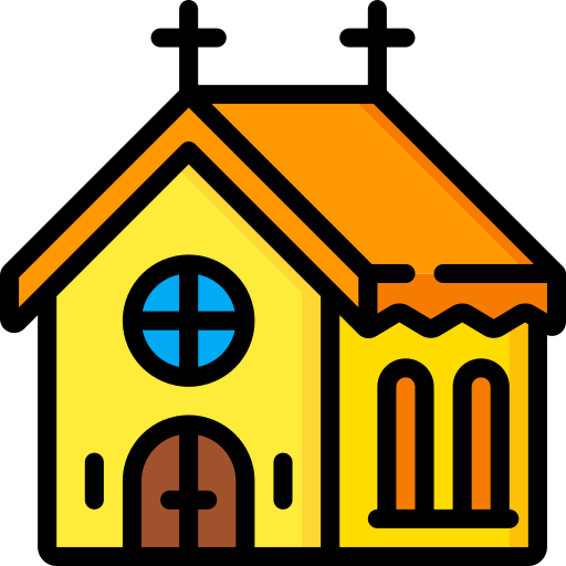 kościół Basic Miscellany Lineal Color ikona
