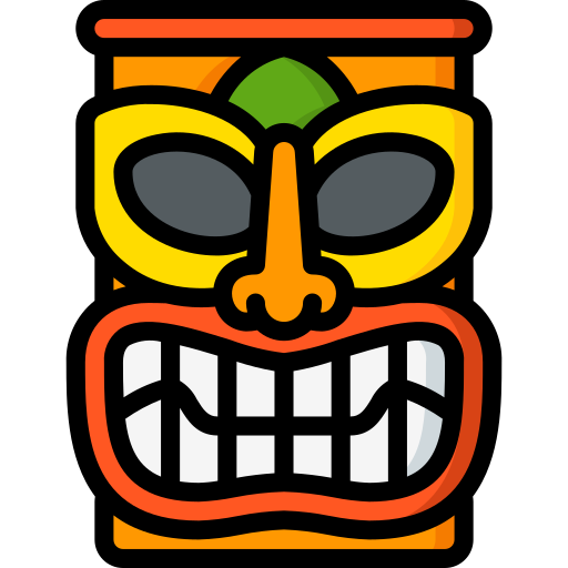 tiki masker Basic Miscellany Lineal Color icoon