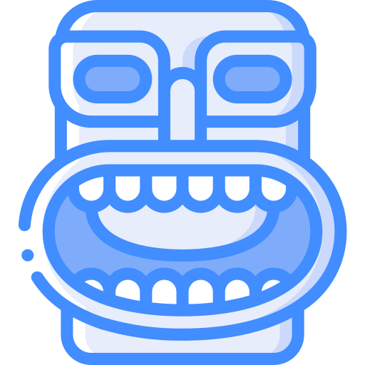 tiki-maske Basic Miscellany Blue icon