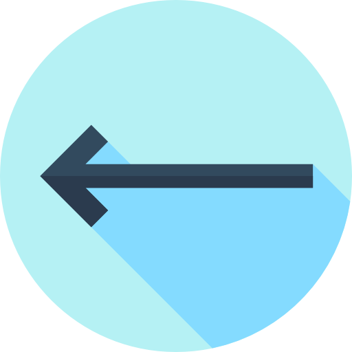 linker pijl Flat Circular Flat icoon
