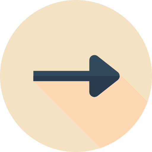 flecha correcta Flat Circular Flat icono