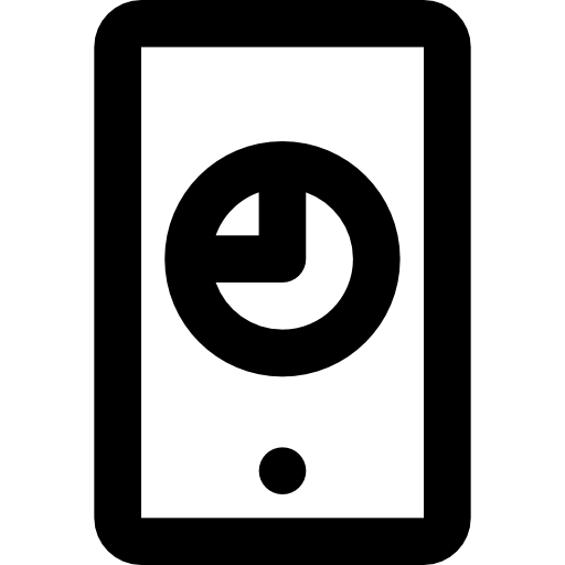 teléfono inteligente Basic Black Outline icono