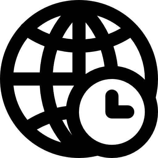 weltweit Basic Black Outline icon