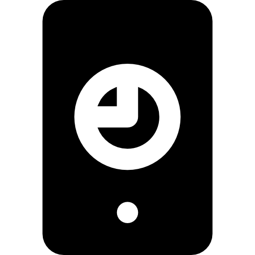 smartphone Basic Black Solid icoon