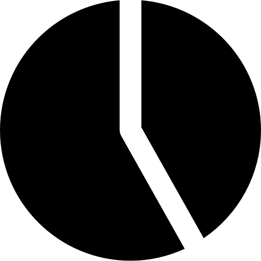 Круговая диаграмма Basic Black Solid иконка