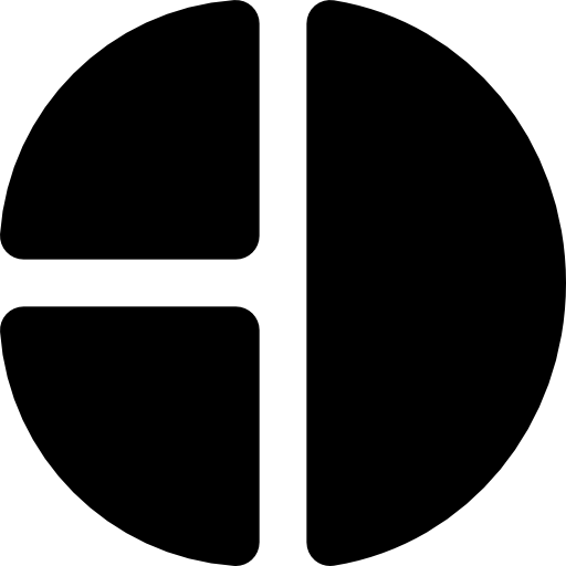 wykres kołowy Basic Black Solid ikona