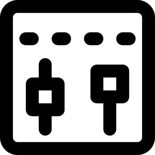 equalizzatore Basic Black Outline icona