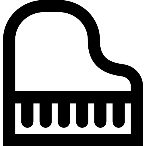 piano Basic Black Outline icono