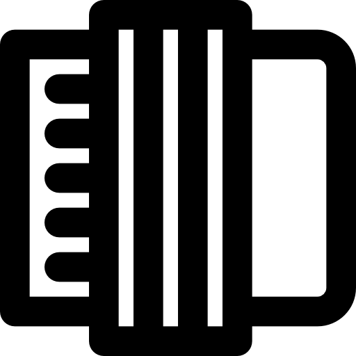accordeon Basic Black Outline icoon
