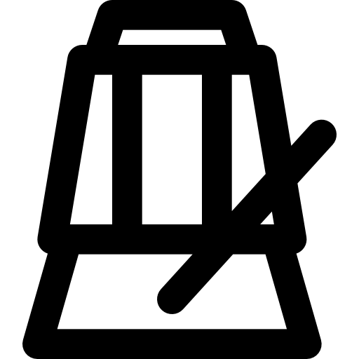 metrónomo Basic Black Outline icono
