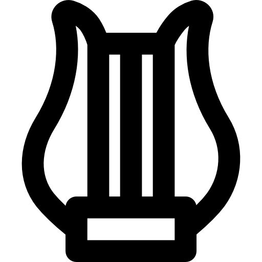 harfa Basic Black Outline ikona