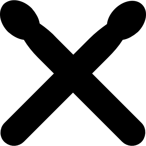 Drumsticks Basic Black Outline icon