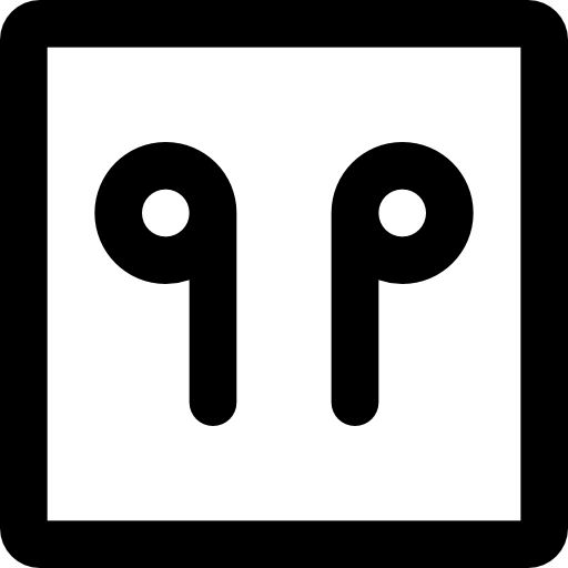 słuchawki Basic Black Outline ikona