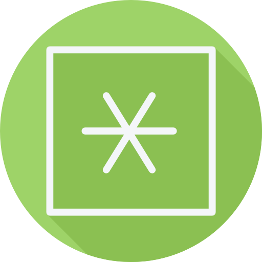 asterisco Cursor creative Flat Circular icono