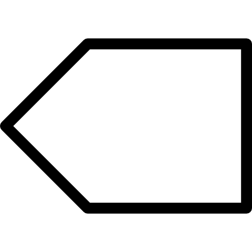 flecha izquierda Cursor creative Lineal icono