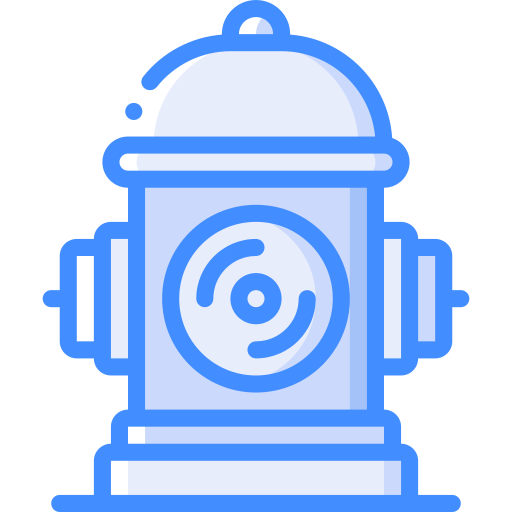 Fire hydrant Basic Miscellany Blue icon