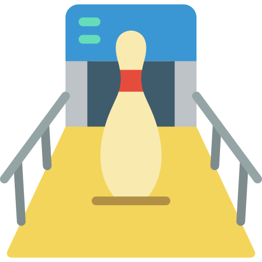 Bowling lane Basic Miscellany Flat icon