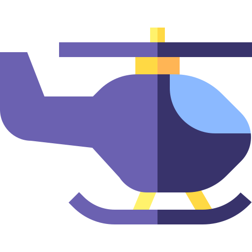 Helicopter Basic Straight Flat icon