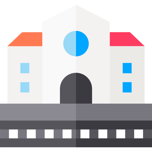 stacja kolejowa Basic Straight Flat ikona