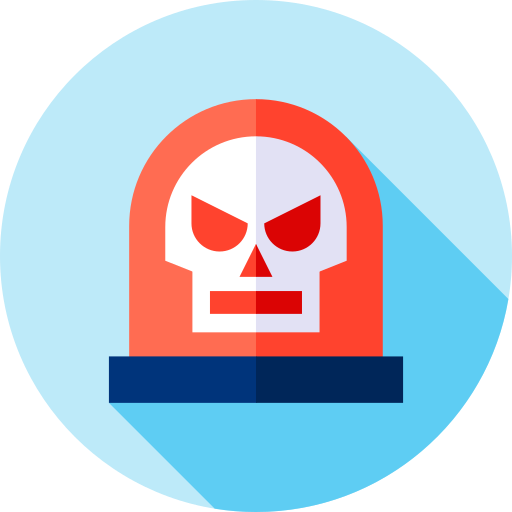 Malware Flat Circular Flat icon