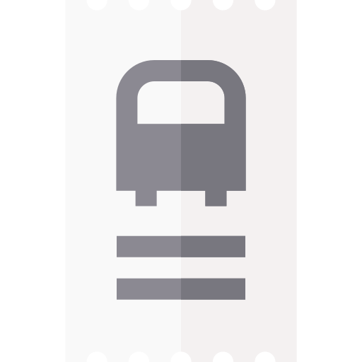 Bus ticket Basic Straight Flat icon