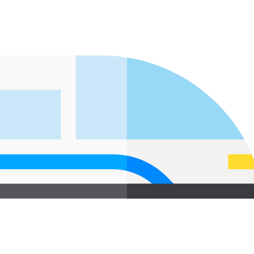 trem de alta velocidade Basic Straight Flat Ícone