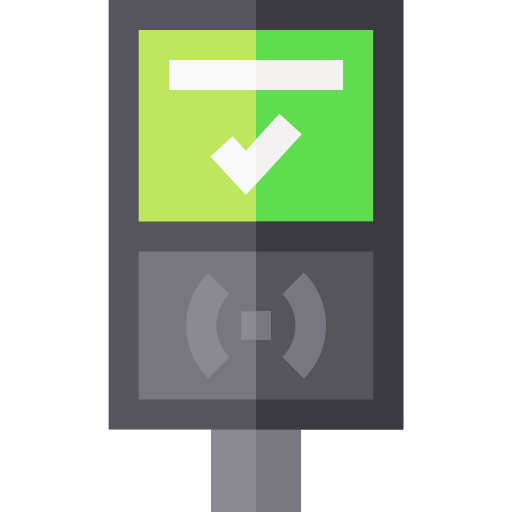 Ticket validator Basic Straight Flat icon