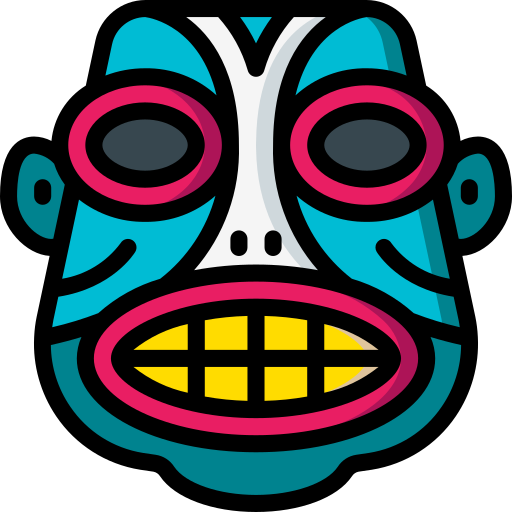 Tiki mask Basic Miscellany Lineal Color icon