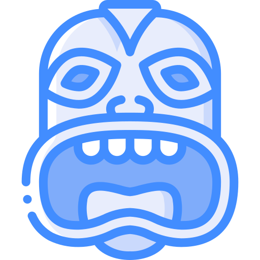 Tiki mask Basic Miscellany Blue icon