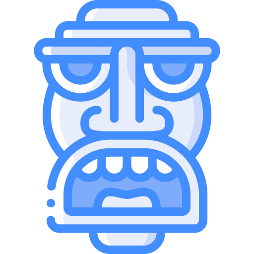 tiki-maske Basic Miscellany Blue icon