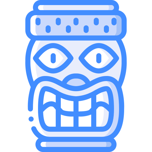 máscara tiki Basic Miscellany Blue icono
